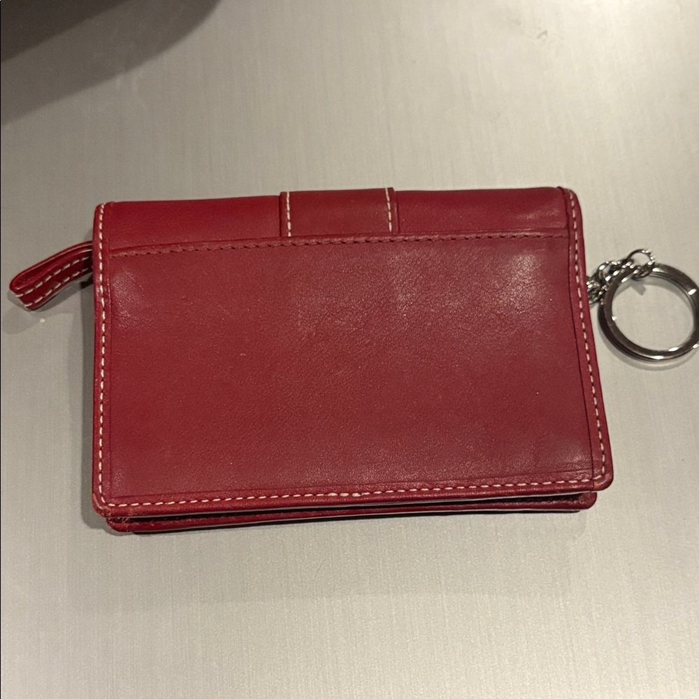 Coach Red Leather Wallet - Picture 5 of 7